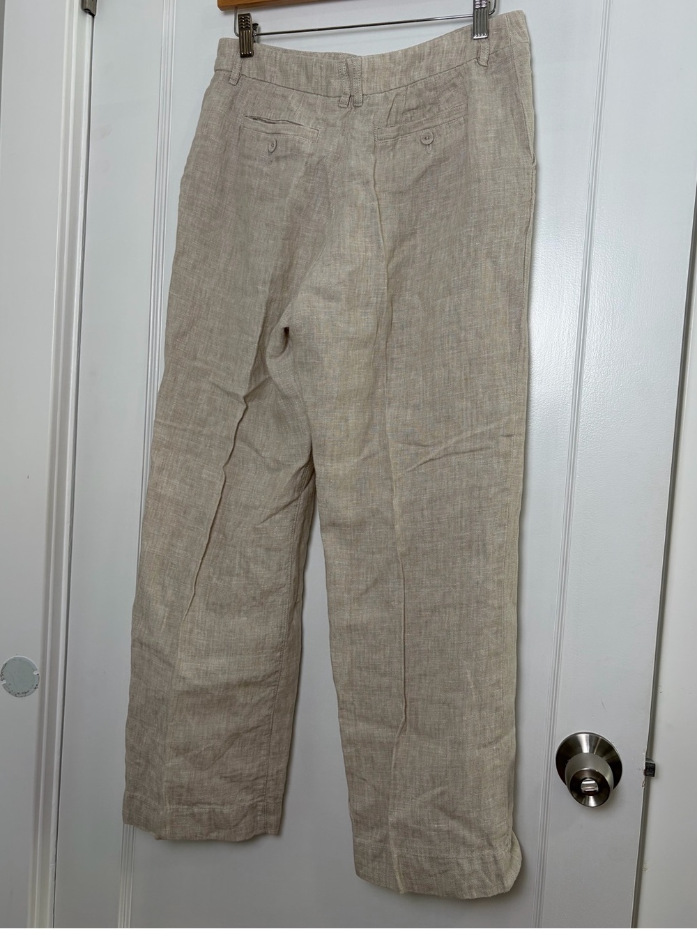 Garnet Hill Flax Linen wide leg Trouser Pants Lagenlook 8 - Picture 2 of 16